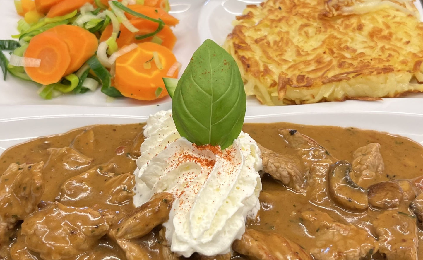 Schweins-Geschnetzeltes Zürcher Art